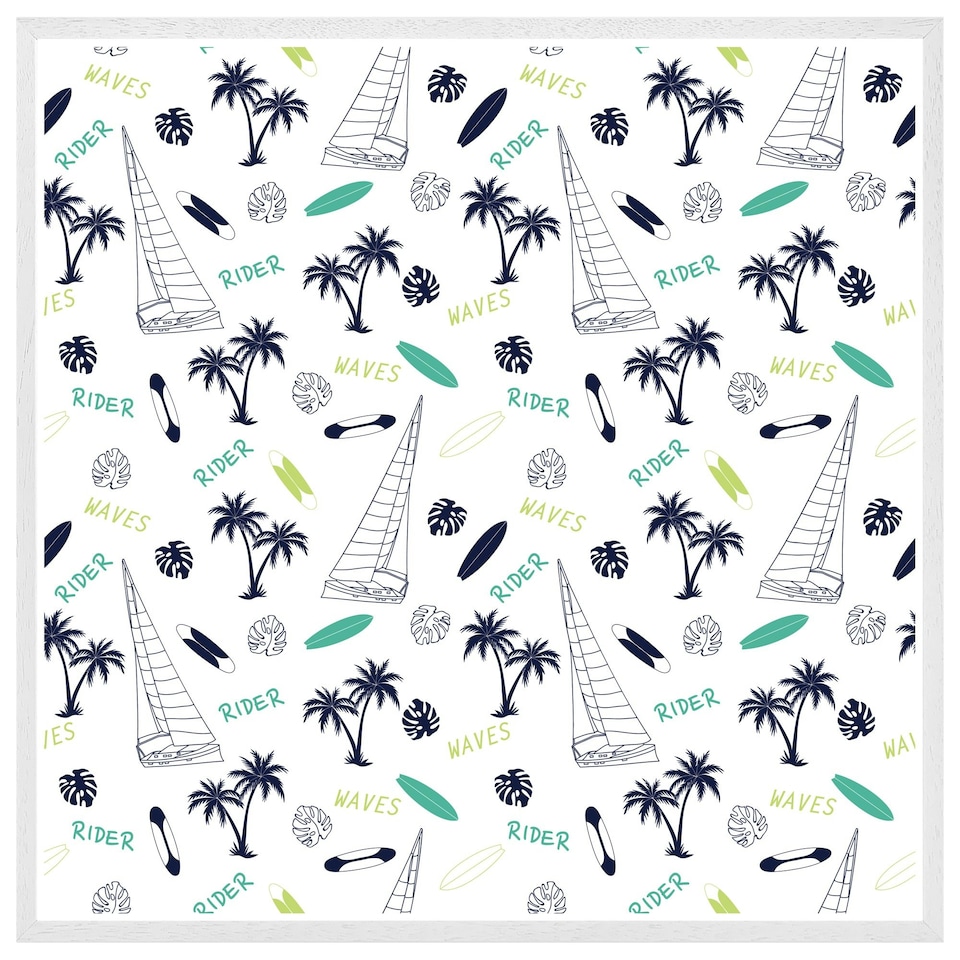image 1 of Waves rider (Picutre Frame) White | L
