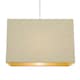 image 2 of Contemporary and Sleek Taupe Linen Fabric Rectangular Lamp Shade 60w Maximum | Cream | Taupe | 1
