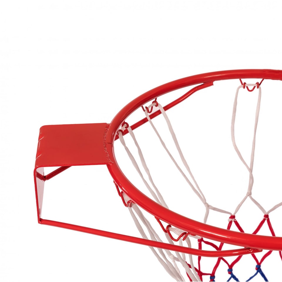 image 1 of Heavy Duty Wall Mounted Full Size Red Basketball Hoop Rim and Net