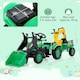 image 2 of COSTWAY Kids Ride On Excavator Pedal car Bulldozer Green