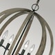 image 5 of Allier 4 Light Spherical Cage Ceiling Pendant Dark Wood, Antique iron, E14