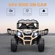 image 3 of AIYAPLAY 2 Seater 24V Kids Electric Car w/ Remote Control, Khaki