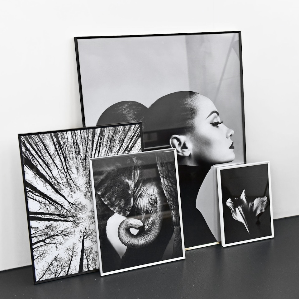 image 1 of Nielsen Pixel Aluminium Picture Frame - Real Glass - Frosted Silver - A4 (21cm x 29.7cm)