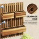 image 6 of Outsunny Wooden Garden Planters with Trellis Wall-mounted Raised Bed
