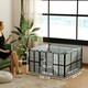 image 7 of PawHut Whelping Box w/ Washable Whelping Pad, Wind-Resistant Cloth, Black 