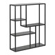 image 1 of Seaford Black Metal Wall Shelf with 3 Additional Black Shelves