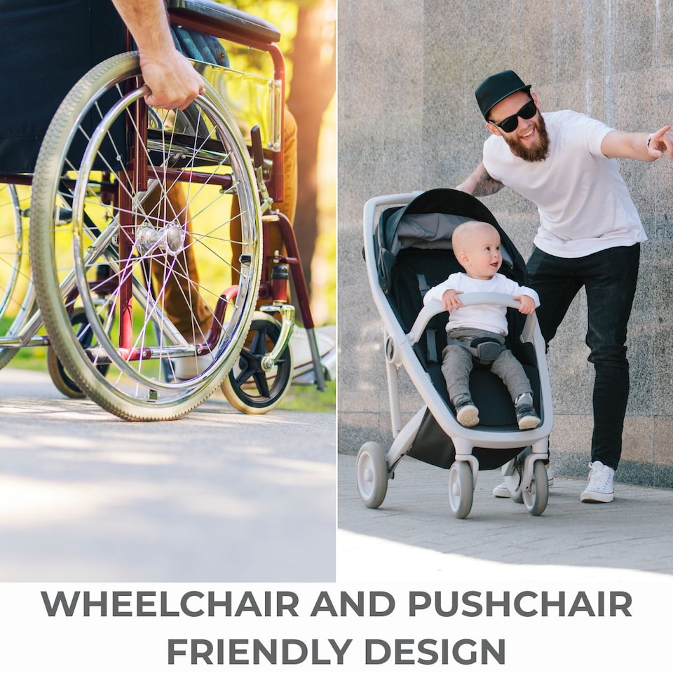 image 1 of Rubber Door Mat - 1.2m x 0.9m - Non-Trip Ramp Edge - Heavy Duty - Non Slip - Wheelchair & Pushchair Friendly