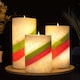 image 3 of 3-Pcs LED Flameless Battery Candles - Colorful Christmas Lamps