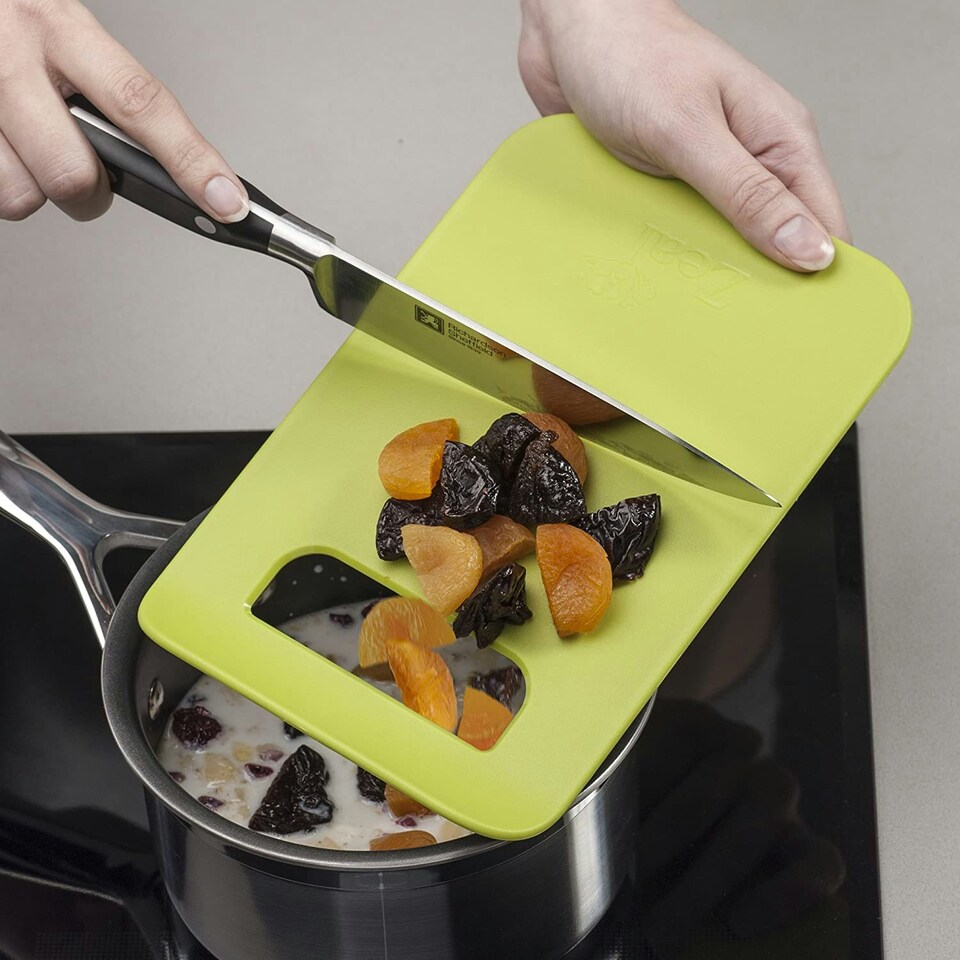 image 1 of Zeal Slim Straight to Pan™ Chopping Board, Small Green | Lime Green