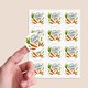 image 2 of Happy Easter Carrots Round Stickers 60mm - Sheet of 12