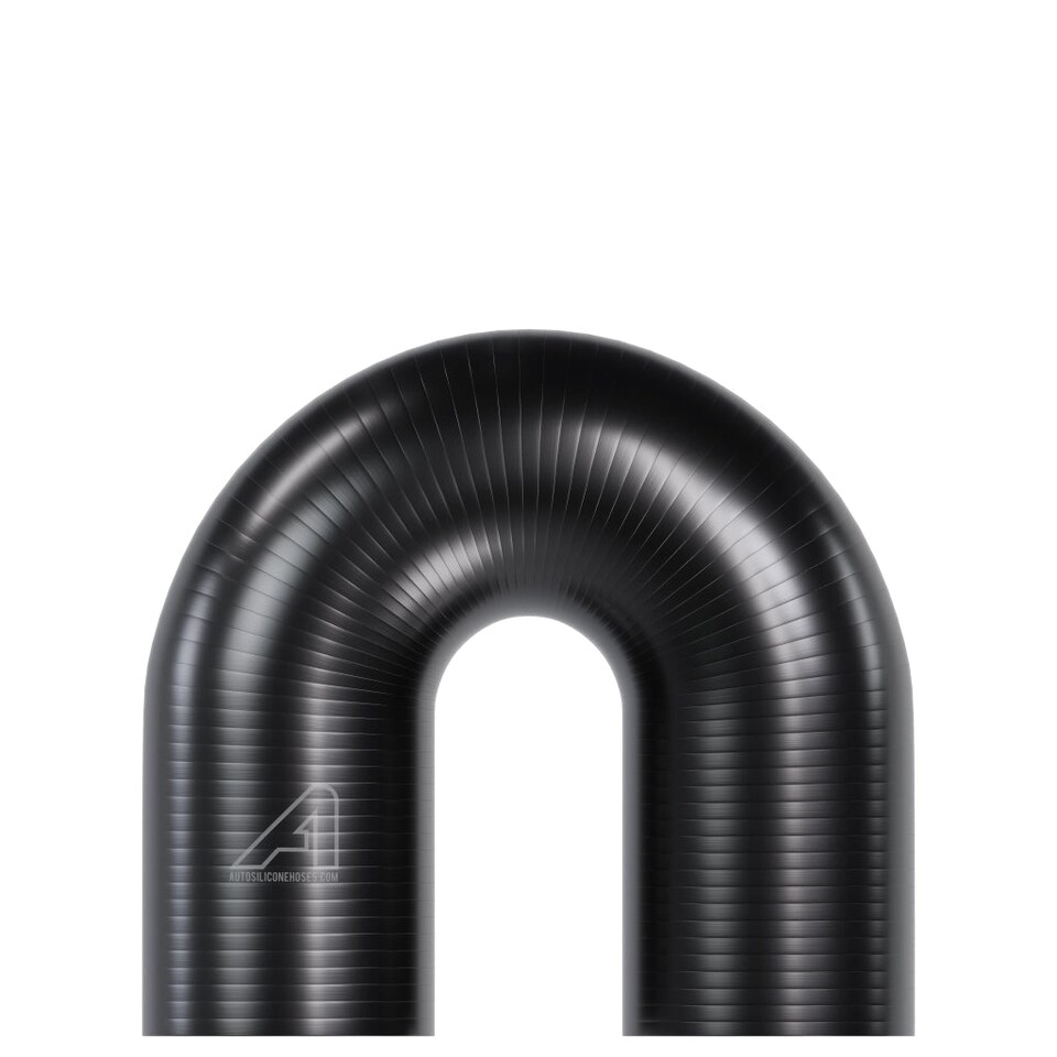 image 1 of Auto Silicone Hoses 32mm Black 180 Degree Silicone Elbow Hose Coupler Bend Pipe Connector Turbo Intercooler Radiator Coolant Air