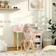 image 1 of AIYAPLAY Kids Desk and Chair Set for Studying, Reading, Drawing, Pink