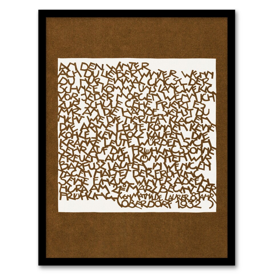 image 1 of Winter Typography Painting Reijer Stolk Framed Wall Art Print 12X16"