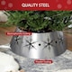 image 5 of HOMCOM Christmas Tree Base Cover with Hollow Snowflake Patterns Xmas Decoration