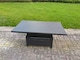 image 4 of Fimous 4 Pieces Garden Furniture Set Aluminium Adjustable Rising Lifting Dining Table and Sofa Set with Side Table Dark Grey