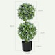 image 7 of HOMCOM Set of 2 Potted Artificial Plants with Lavender Flowers, Blue