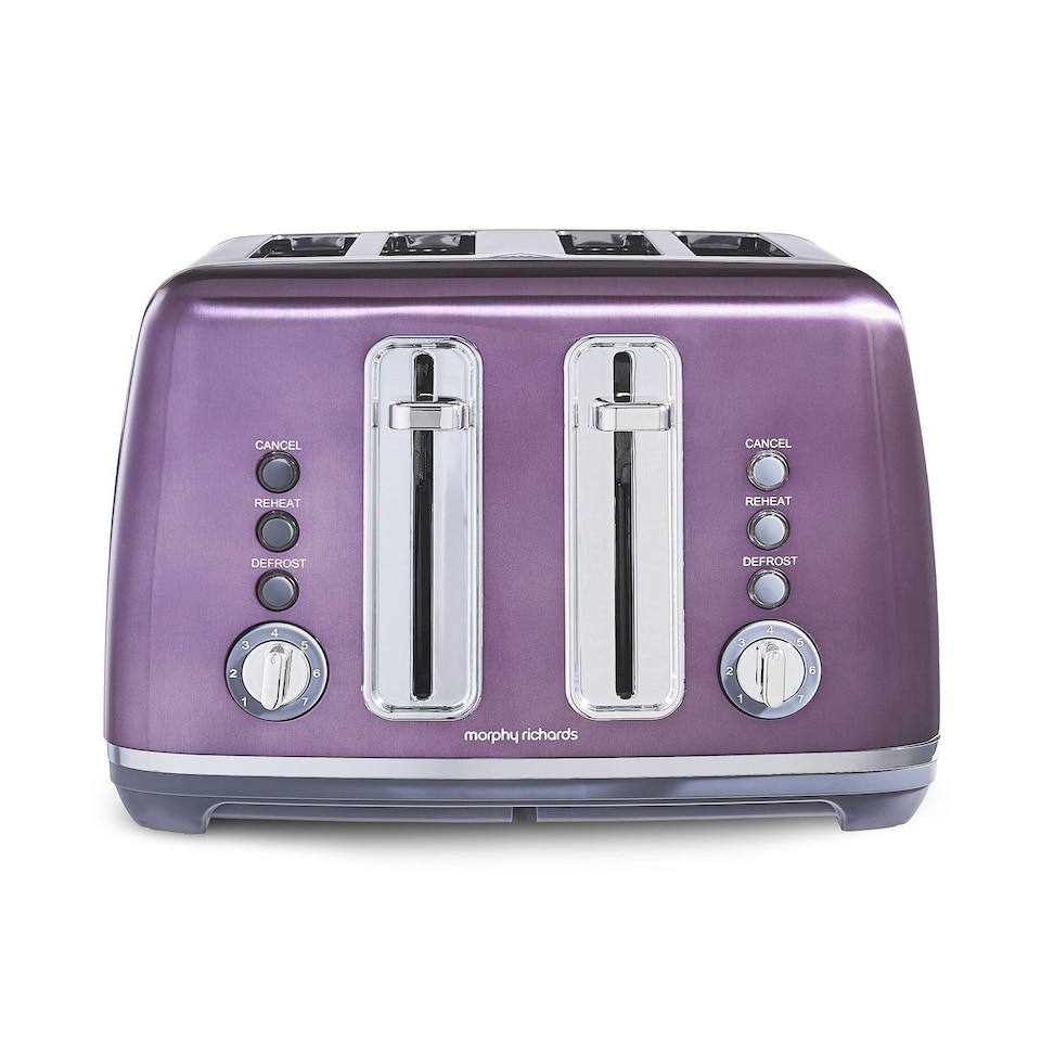 image 1 of Morphy Richards Accents 4-Slice Toaster Metallic Purple | Purple