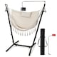image 1 of COSTWAY Hammock Chair with Stand Height Adjustable Hanging Chair