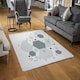 image 2 of Geometric graphic 1600s (Rug) White | Medium: 80x150cm
