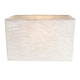 image 2 of Contemporary Designer Arctic White Crushed Velvet Fabric Rectangular Lamp Shade | White | White | 1