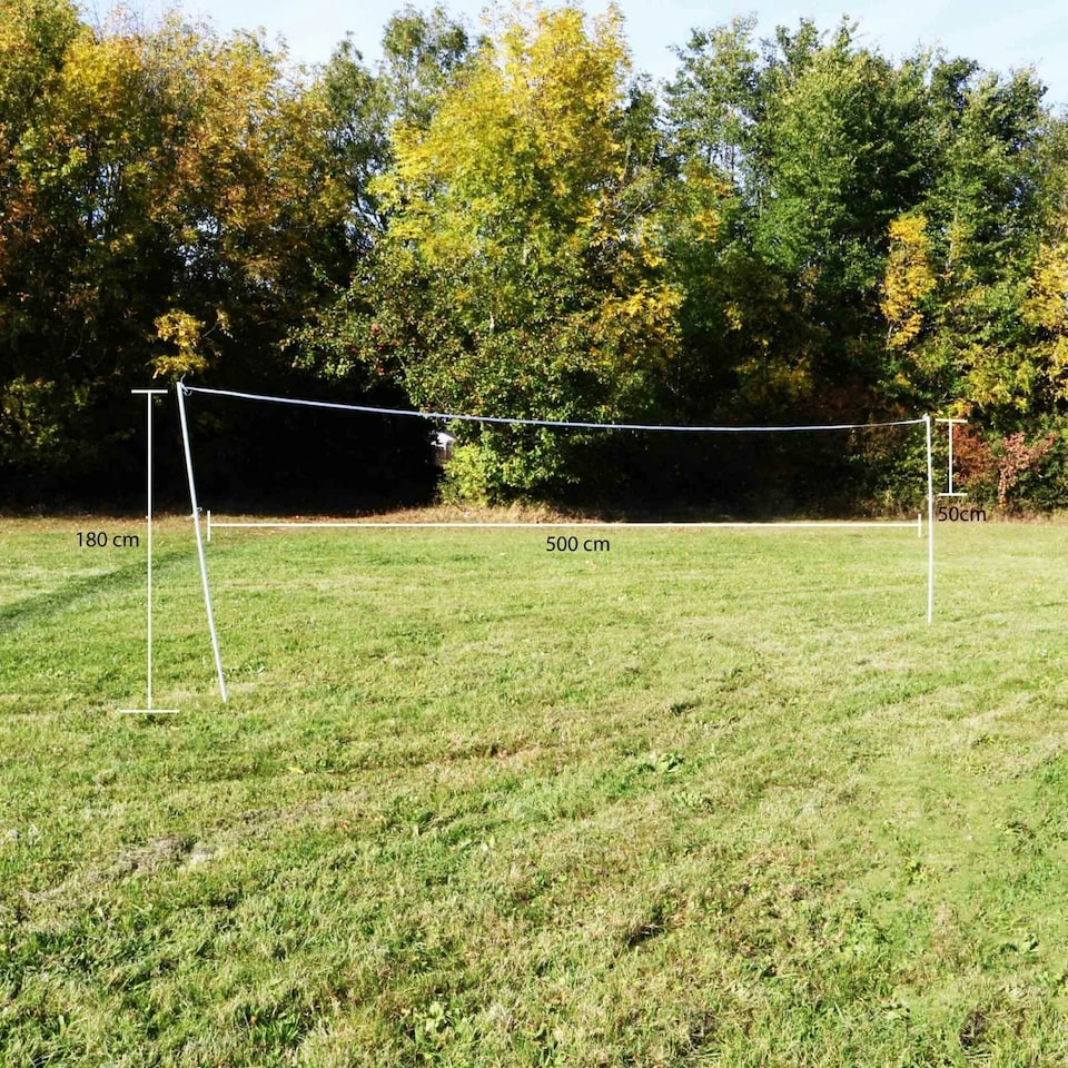 image 1 of Oypla 4 Player Garden Badminton Set w/ Racket, Net, Shuttlecocks & Carry Bag