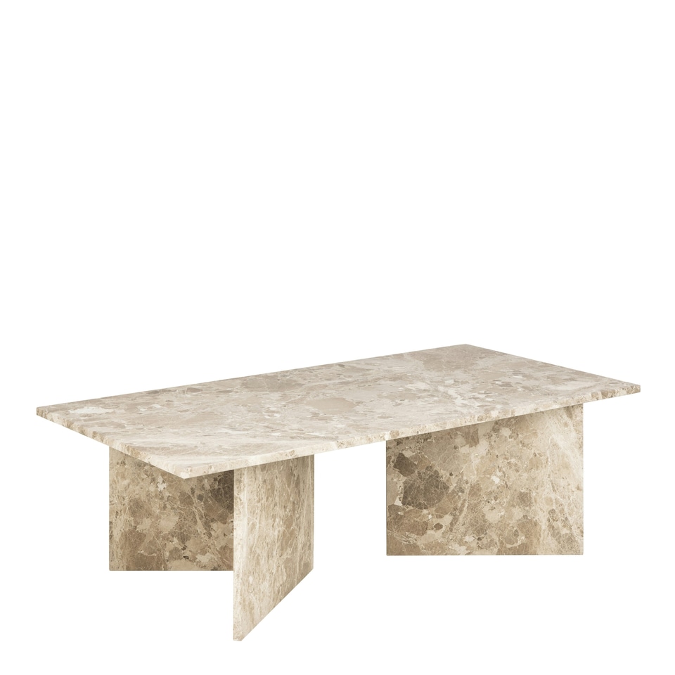 image 1 of Vega Rectangular Coffee Table in Brown Marble