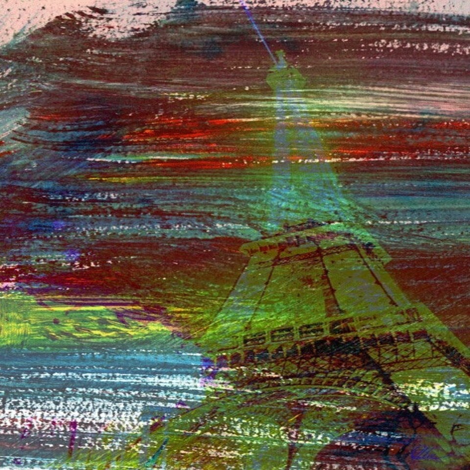 image 1 of Eiffel Tower (Canvas Print) 36" x 24"