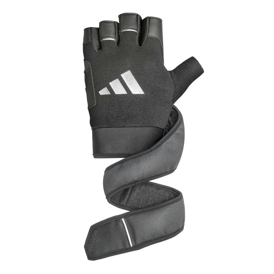 image 1 of Adidas Wrist Wrap Training Gloves Black | XL