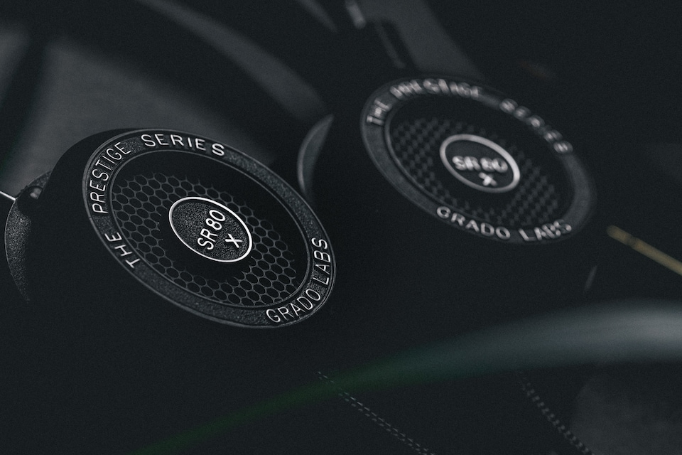 image 1 of Grado SR80x On-Ear Wired Open-Back Headphones - Black