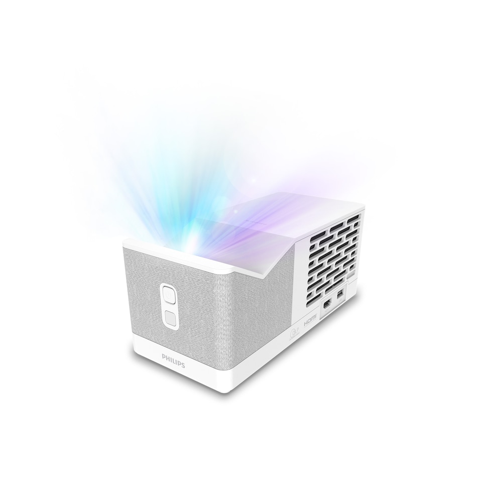 image 1 of Philips Screeneo UL5 Projector White- Ultra Short Throw, 100", LuminOS system, built-in apps, Full HD with 108% REC2020, 1080p