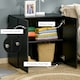 image 5 of HOMCOM Freestanding Storage Cabinet w/ Two Shelves Wooden Sideboard - Black