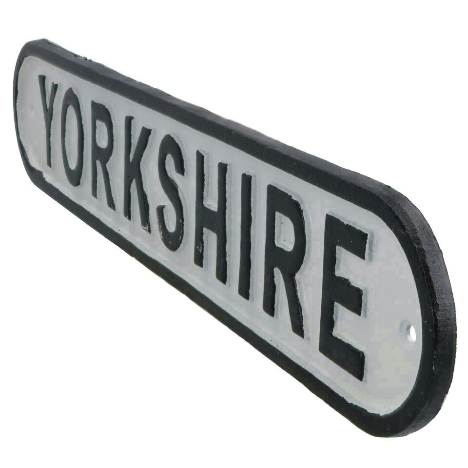 image 1 of Yorkshire Cast Iron Sign Plaque Wall Door Fence Gate Post House Garden Yard