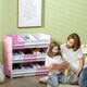 image 8 of ZONEKIZ Storage Unit W/9 Removable Storage Baskets for Nursery Playroom, Pink 