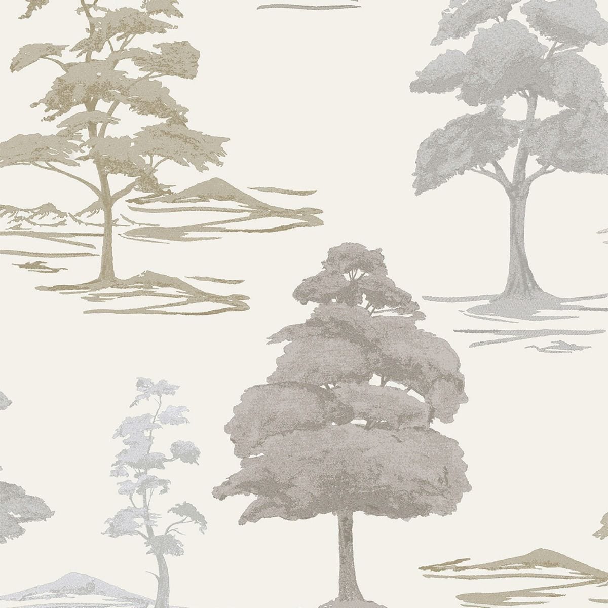 Belgravia Carlotta Tree Heavyweight Textured Wallpaper Cream Cream 1