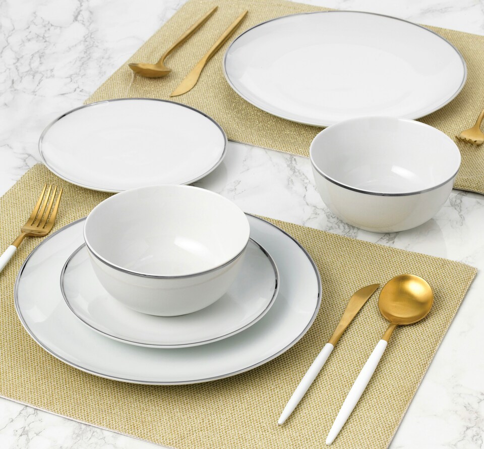 image 1 of 12pc Platinum Line Dinner Sets