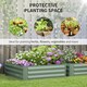 image 3 of Outsunny Set of 2 Raised Garden Bed Galvanised Planter Box Easy Setup Dark Grey