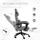 image 6 of Vinsetto Office Chair, Ergonomic Desk Chair, High Back Fabric Work Chair with 160 Reclining Backrest, Retractable Footrest, Neck and Lumbar Pillow for Home and Study, Dark Grey