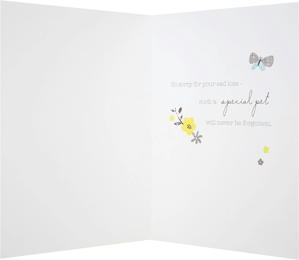 image 1 of On Loss of A Pet Foil Finished Sympathy Card