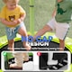 image 4 of AIYAPLAY 4.6FT Kids Trampoline with Safety Enclosure Net | Green | Green