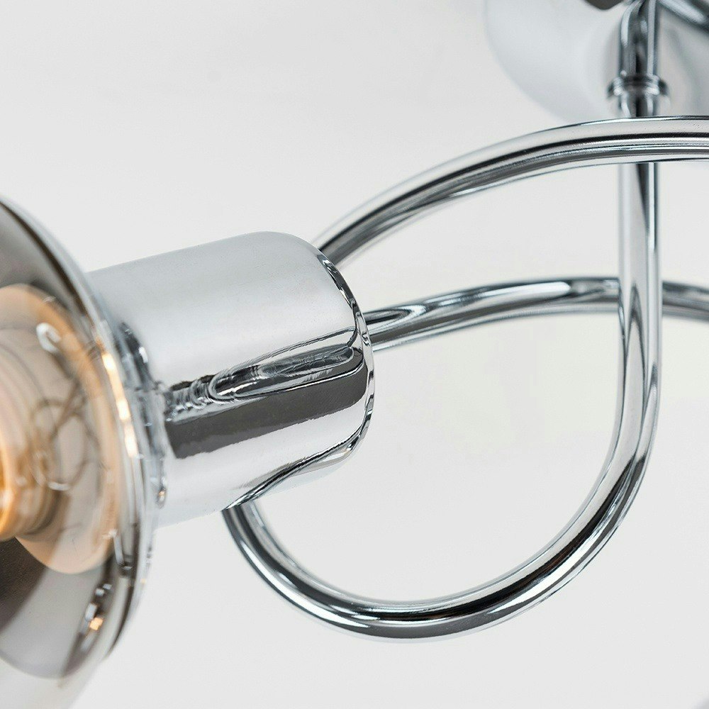 ValueLights Zarah 3 Way Silver Ceiling Bar Light Chrome