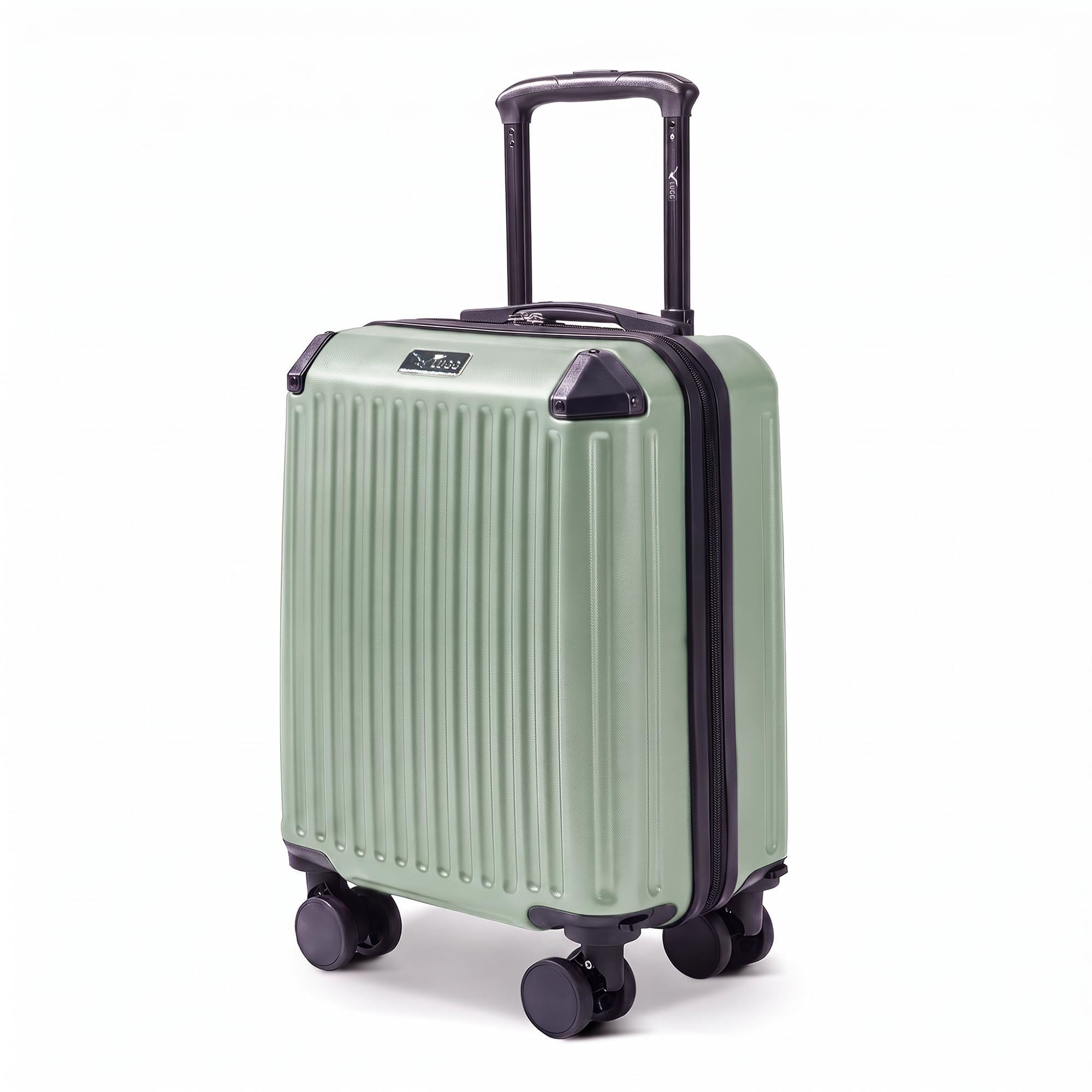 Lugg Sky Rover 15inch Underseat Cabin Bag, ABS Hard Shell (45x33x20cm) in Light Green