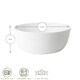 image 3 of Bormioli Rocco Toledo Glass Serving Bowls - 23cm - White - Pack of 3 White