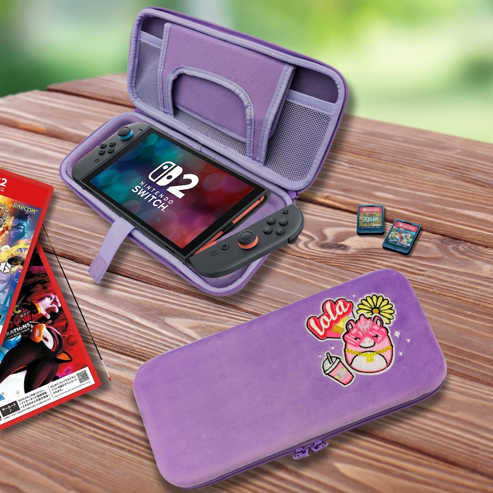 image 1 of Squishmallows Lola The Unicorn Nintendo Switch 2 Tech Case