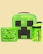 image 2 of Minecraft Lunch Box Set for Boys | Kids Creeper Face School Lunch Bag, Water Bottle & Snack Pot | Children's Gamer Merchandise One Size