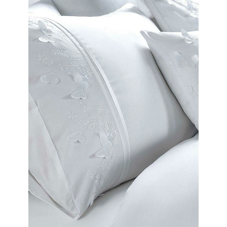 image 1 of Rapport Papillon Duvet Cover Set - White - Superking White | Super King