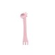 image 1 of Kikka Boo Silicone Spoon With Fork Giraffe Pink