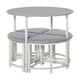 image 1 of HOMCOM Modern Round Dining Table Set with 4 Upholstered Stools, Dining