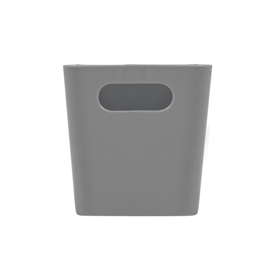 image 1 of Wham Studio 5 x 720ml Square Plastic Storage Baskets Grey