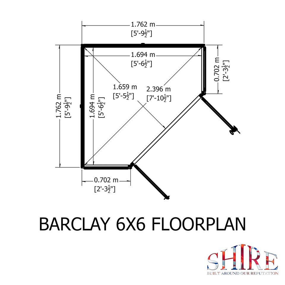 image 1 of Barclay 6 x 6 Corner Summerhouse