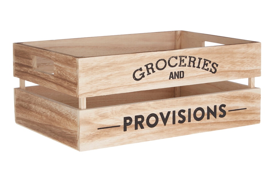 image 1 of Naresso Natural Wood Groceries and Provisions Crate
